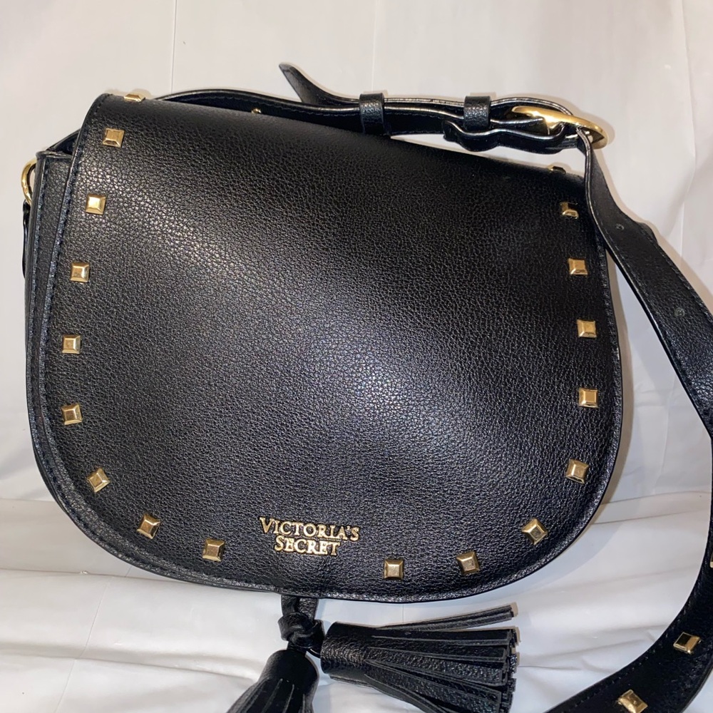 Victoria's Secret Black Studded Crossbody Bag